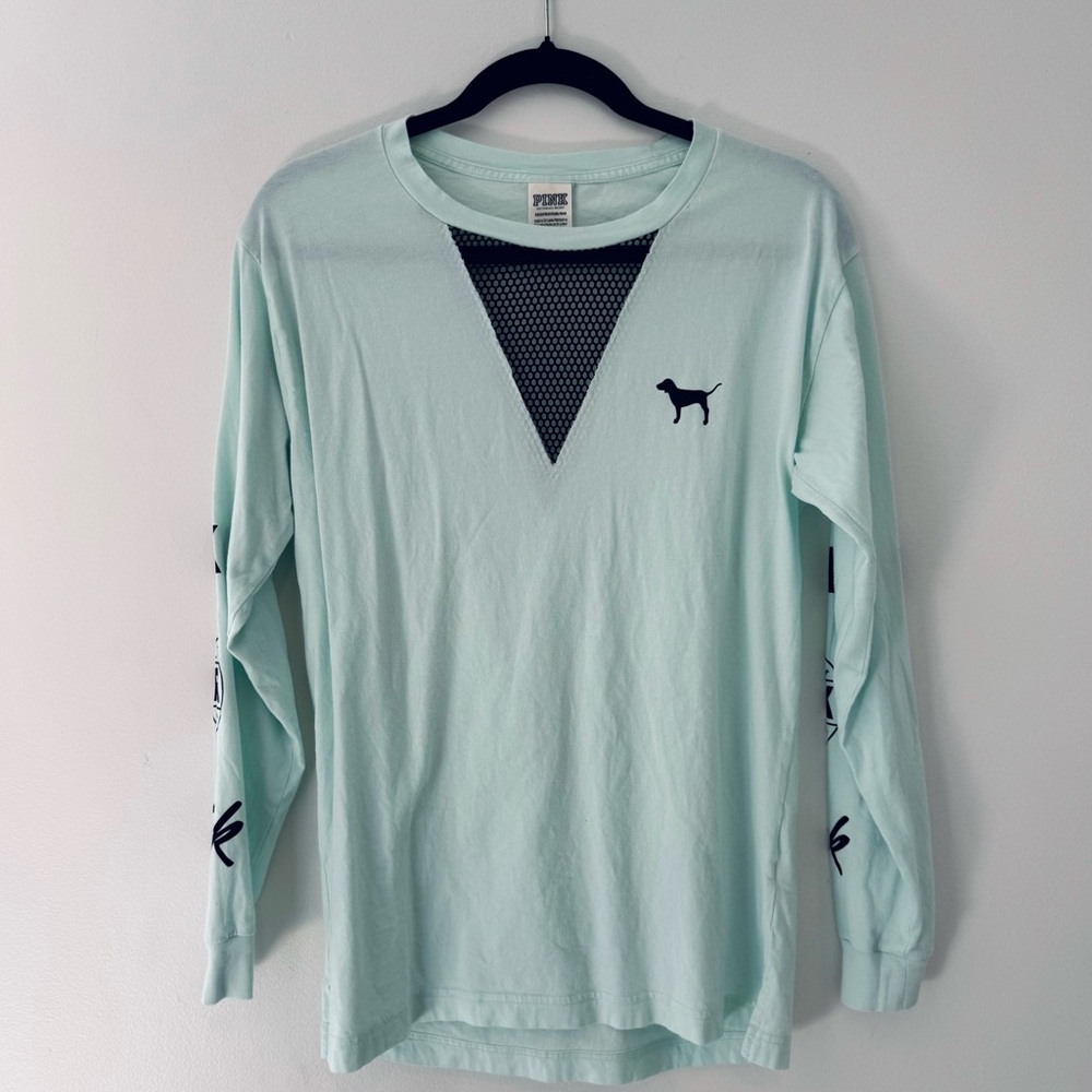PINK Victoria's Secret Mint Green Long Sleeve Shirt